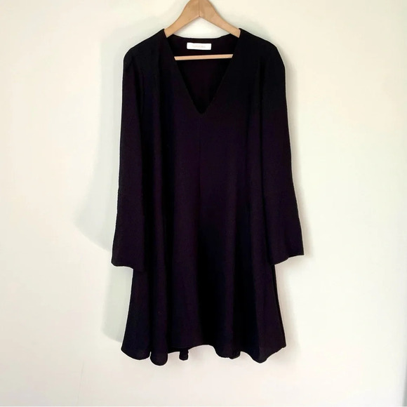 See By Chloe Black Peasant Style Long Sleeve Dress - Picture 1 of 8